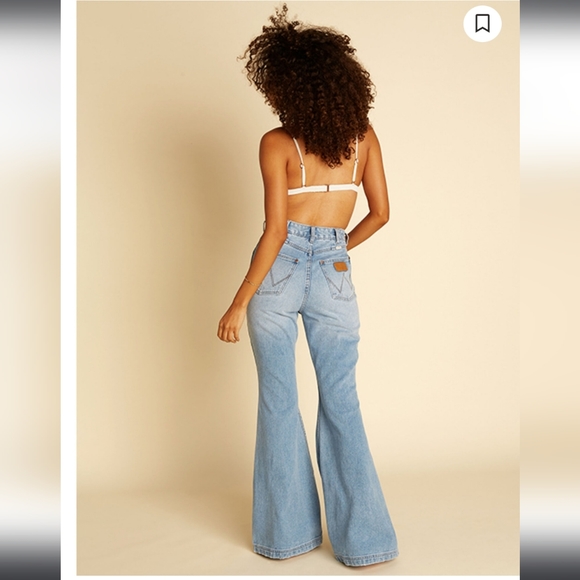 Billabong/Wrangler Super Flare patch jeans size 26, new with tags! - Picture 2 of 16